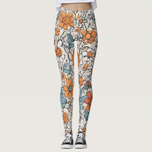 Bloesem Elegantie Broek Leggings (Voorkant)