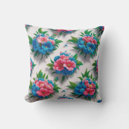 Bloesem Elegantie: Een Chic Floral Patroon Kussen