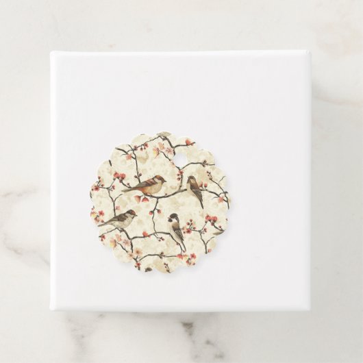 Bloesem en lied bedankjes labels (In situ)