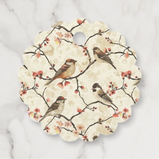 Bloesem en lied bedankjes labels (Achterkant)