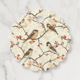 Bloesem en lied bedankjes labels