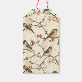 Bloesem en lied cadeaulabel