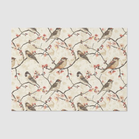 Bloesem en lied tissuepapier (Voorkant)