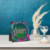 Bloesem Groen Roze Bloemen Leuk Inspirerend Ezel Fotoplaat (Insitu)