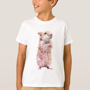 Bloesem Hamster Aquarel Kinderen T-shirt