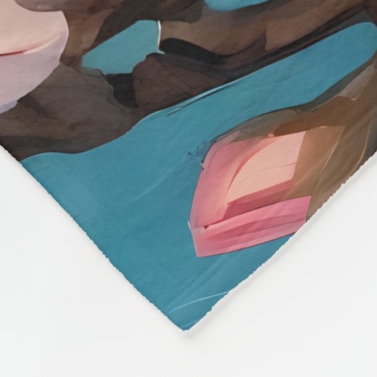 Bloesem in de Lente Fleece Deken (Hoek)