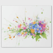 Bloesem in de Waterverf Cadeaupapier (Vlak)