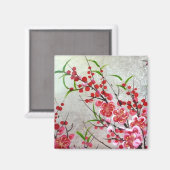 Bloesem in goud magneet (Voorkant / Achterkant)