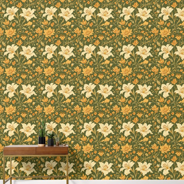 Bloesem in stijl: prachtig bloemenbehang ontwerp behang (Hal)