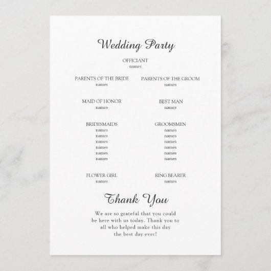 Bloesem katoenen bloem. Botanische bruiloft Programmakaart (Achterkant)