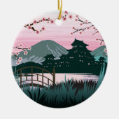 bloesem keramisch ornament (Voorkant)