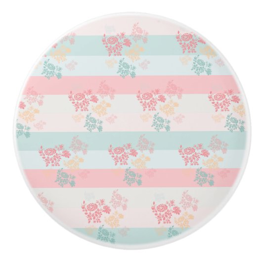 Bloesem keramische knop (Voorkant)