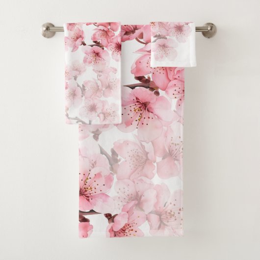 Bloesem Kersenbloesem Roze Wit Bad Handdoek (Insitu)