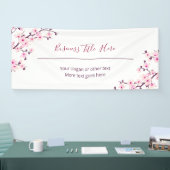 Bloesem Kersenbloesem Witte Zakelijke Spandoek (Beurs)