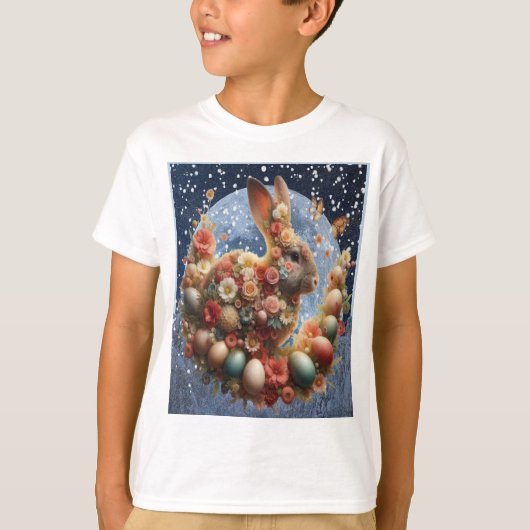 Bloesem Konijn Pasen  T-shirt (Voorkant)