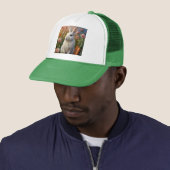 Bloesem Konijn & Wortel Patch Trucker Hoed  Pet (In situ)