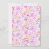 Bloesem lente licht paarse avondreceptie kaart (Achterkant)