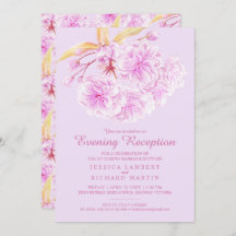 Bloesem lente licht paarse avondreceptie