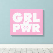 Bloesem: Meisjeskracht Canvas Afdruk (Insitu (Houten vloer))