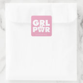 Bloesem: Meisjeskracht Vierkante Sticker (Tas)