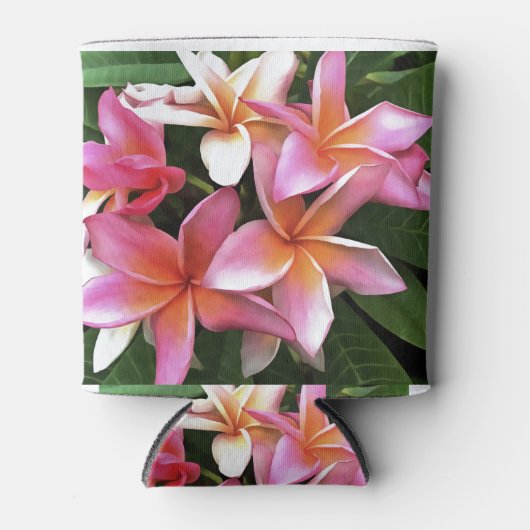 bloesem met Bleek roze Frangipani Blikjeskoeler (Voorkant)