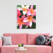 bloesem met Bleek roze Frangipani Canvas Afdruk (Insitu (Woonkamer))