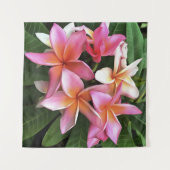 bloesem met Bleek roze Frangipani Wandkleed (Voorkant (horizontaal))