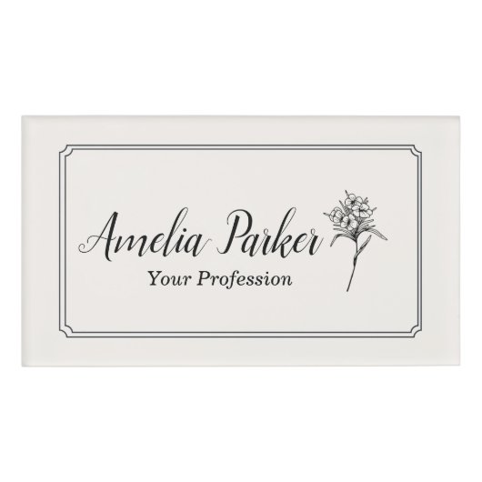 bloesem naambadge (Voorkant)