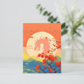 BLOESEM NATUUR BERG DRAGON BRIEFKAART (Staand voorkant)