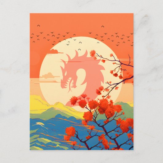 BLOESEM NATUUR BERG DRAGON BRIEFKAART (Voorkant)