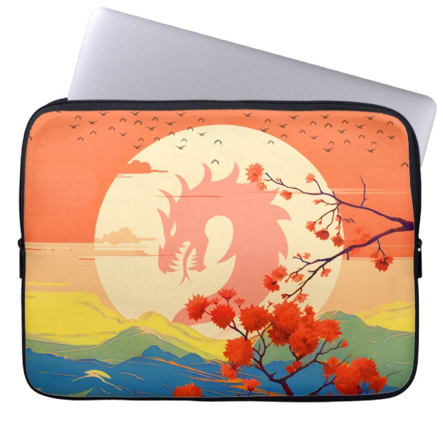 BLOESEM NATUUR BERG DRAGON  LAPTOP SLEEVE (Voorkant)