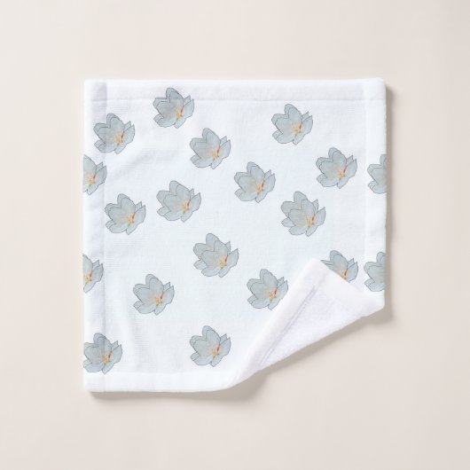 Bloesem op wit bad handdoek (Wasdoekje)