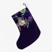 bloesem | Paarse en roze roos bloemboeket Kleine Kerstsok (Achterkant (Hangend))