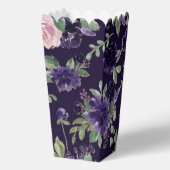 bloesem | Paarse en roze roos bloemmotief Bedankdoosjes (Achterkant)