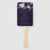 bloesem | Paarse en Roze Rozen Ceremonie Handwaaier (Voorkant)