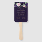 bloesem | Paarse en Roze Rozen Ceremonie Handwaaier (Achterkant)