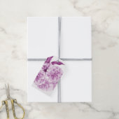 Bloesem paarse mauve bloem waterverf geschenk labe cadeaulabel (Met Touw)