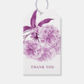 Bloesem paarse mauve bloem waterverf geschenk labe cadeaulabel (Voorkant)