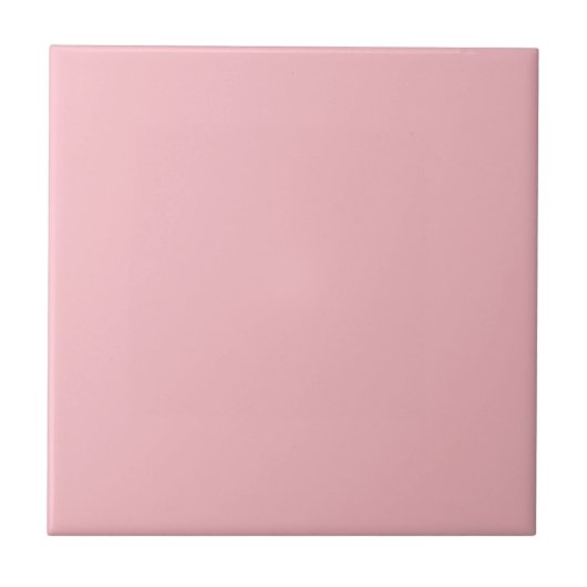 Bloesem Roze Effen Kleur Tegeltje (Voorkant)
