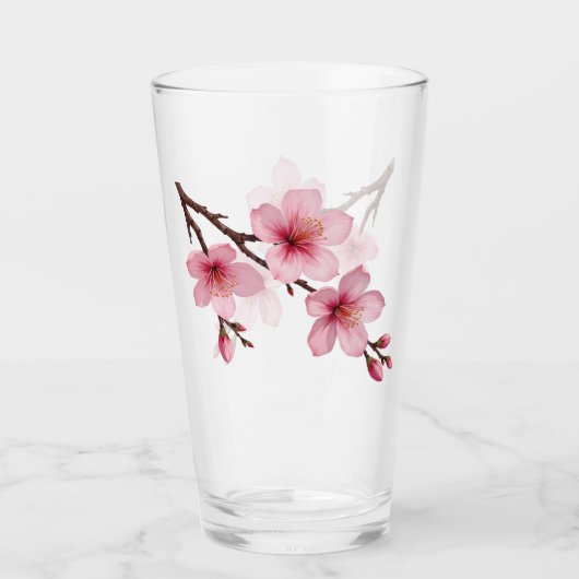 Bloesem Roze Kersenbloesem Glas (Voorkant)