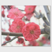 bloesem roze voorjaarsbloemen van de bloem cadeaupapier (Vlak)