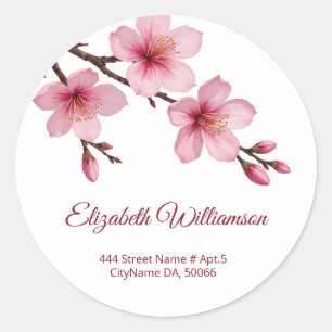 Bloesem Roze Witte Kersenbloesem Ronde Sticker