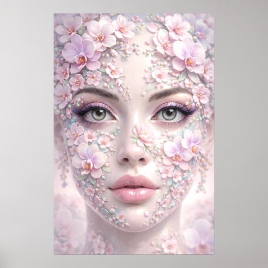 Bloesem Sereniteit Muze Poster (Voorkant)