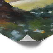 Bloesem Serenity: Boom in Grass Field olieverfschi Poster (Hoek)