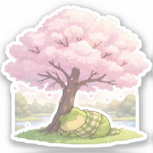 Bloesem Slaap Sticker (Voorkant)