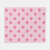 Bloesem Stippen Fleece Deken (Voorkant (Horizontaal))