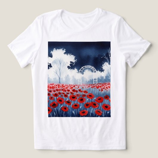 Bloesem Tri-Blend Shirt (Design voorkant)