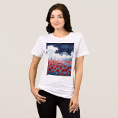 Bloesem Tri-Blend Shirt (Voorkant volledig)