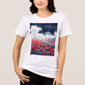 Bloesem Tri-Blend Shirt (Voorkant)