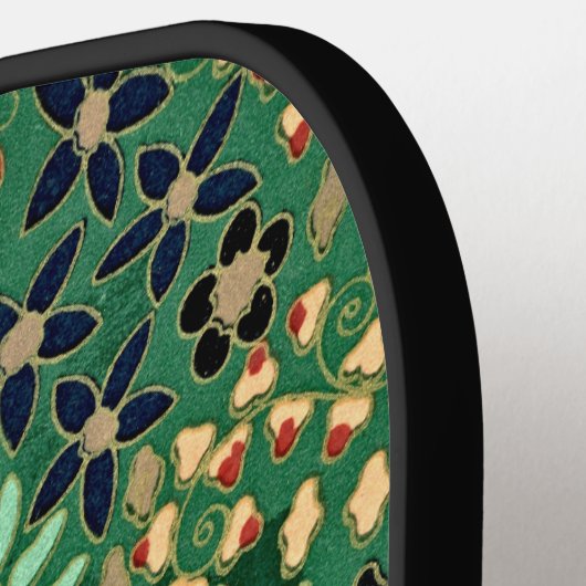 Bloesem uw spel met Elegantie: Japanse Bloemen Pickleball Paddle (Links Detail)